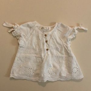 Zara Baby Button and Bow Detail Shirt
